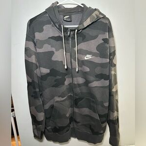 Nike Gray Zip-Up Hoodie